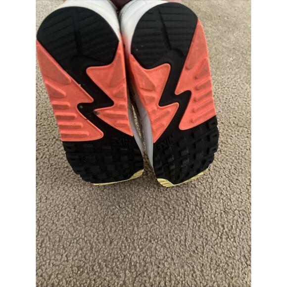 Womens Nike Air Max 90 Summit White Smoke Gray Mango Sneakers CV8819-101 Sz 9 - Picture 8 of 12